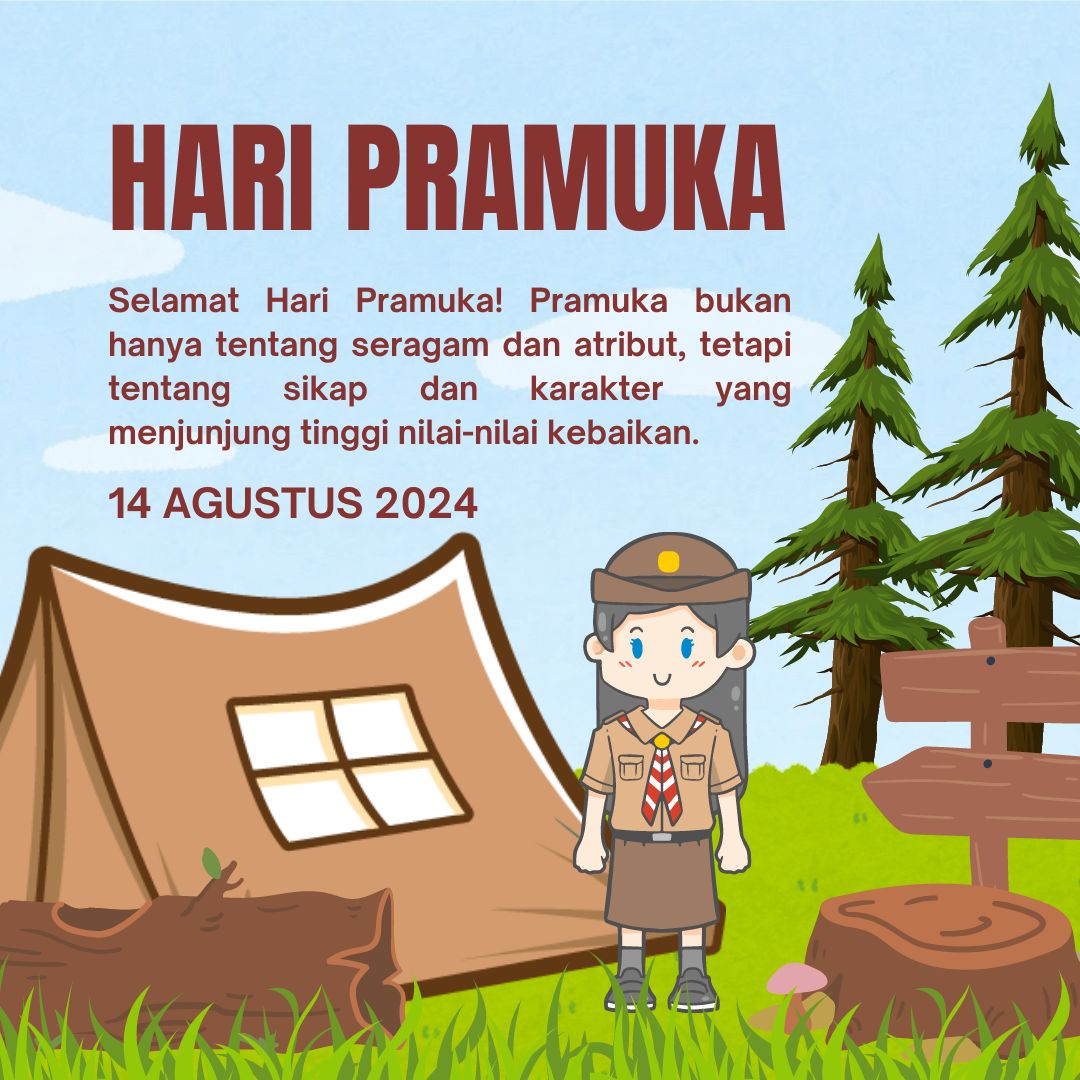 contoh poster Hari Pramuka 2024 | Sumber: Canva/flybets
