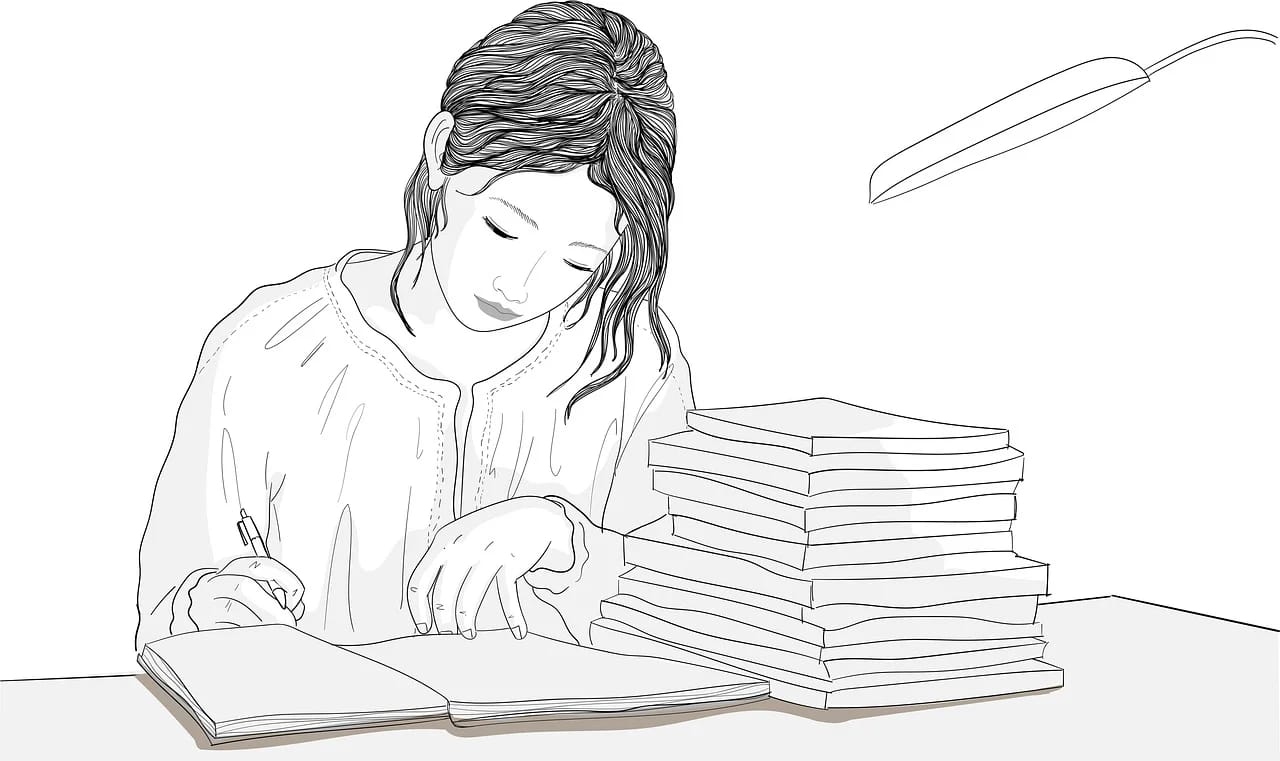 Ilustrasi siswi sedang belajar ©pixabay
