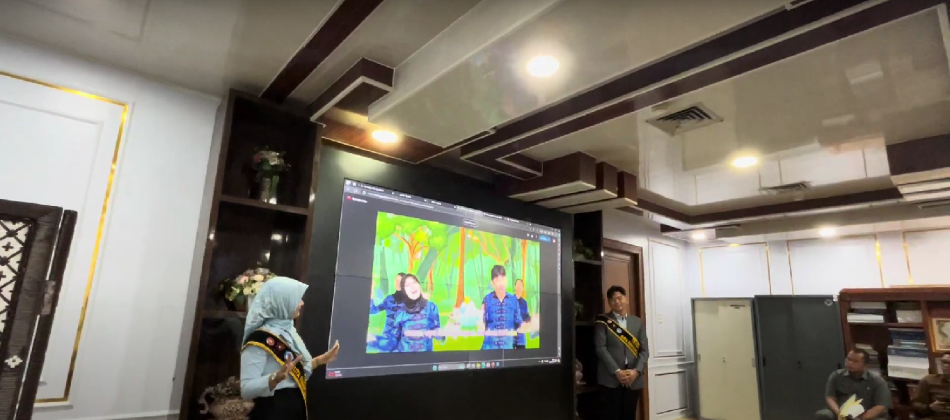 Paparan krida Duta Bahasa Banten yang diwakilkan oleh pasangan Robin dan Annisa, wakil Banten dalam Dubasnas 2024. Sumber: Duta Bahasa Banten