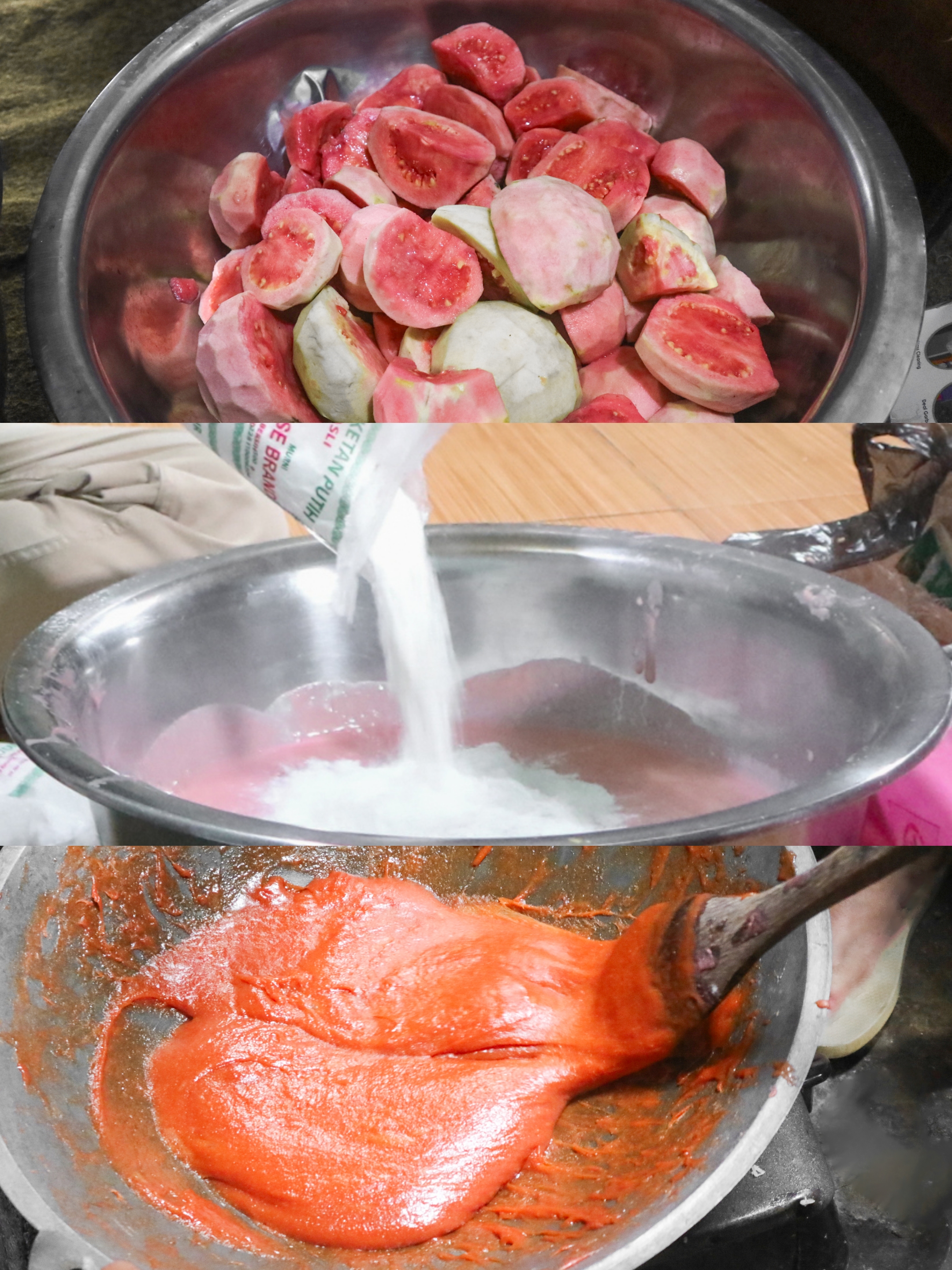 proses pembuatan dodol jambu | Foto: Dokumentasi Pribadi/Tim KKN UGM Unit Tretep