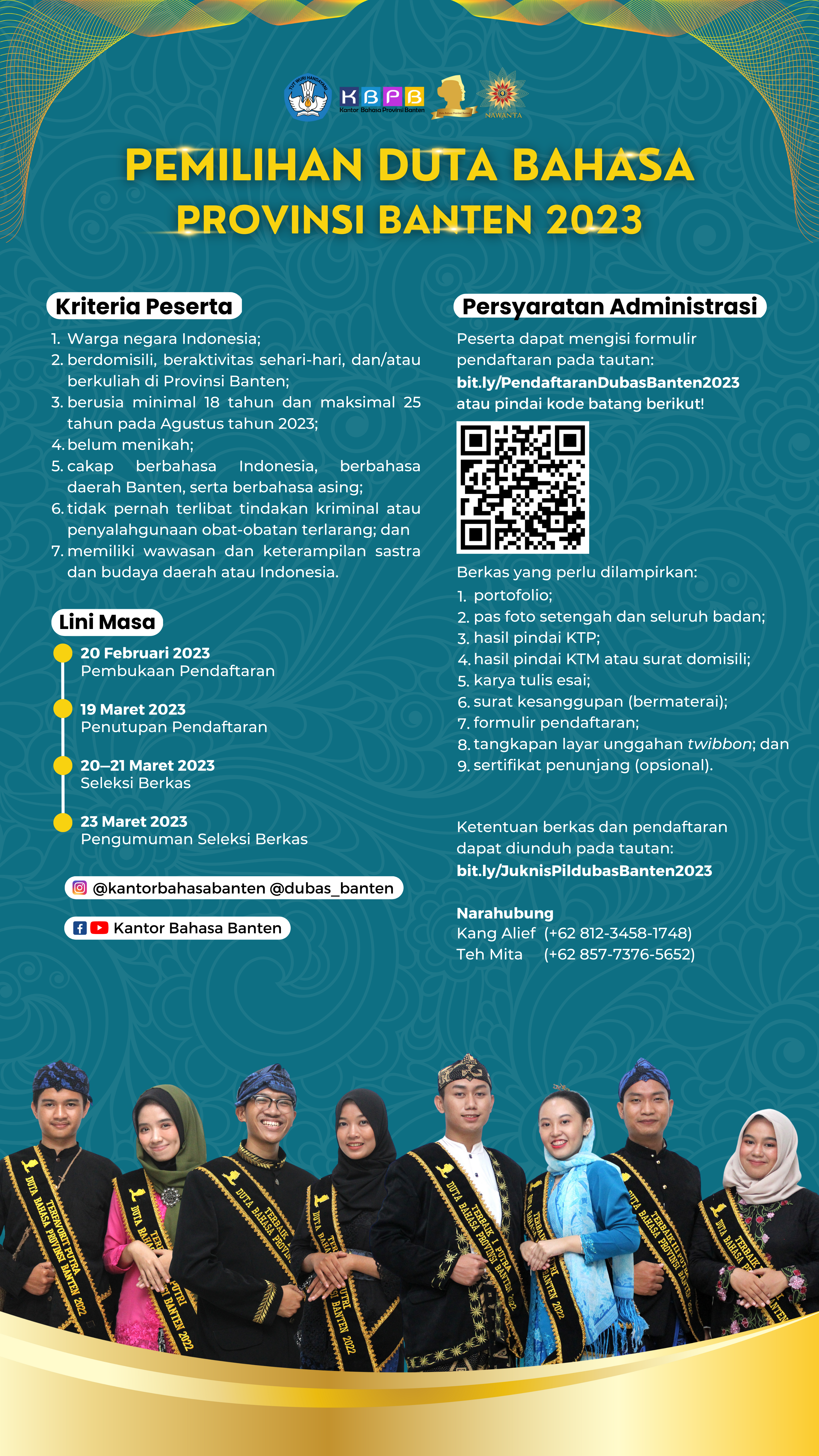 Poster pemilihan Duta Bahasa Banten 2023. Sumber: Duta Bahasa Banten