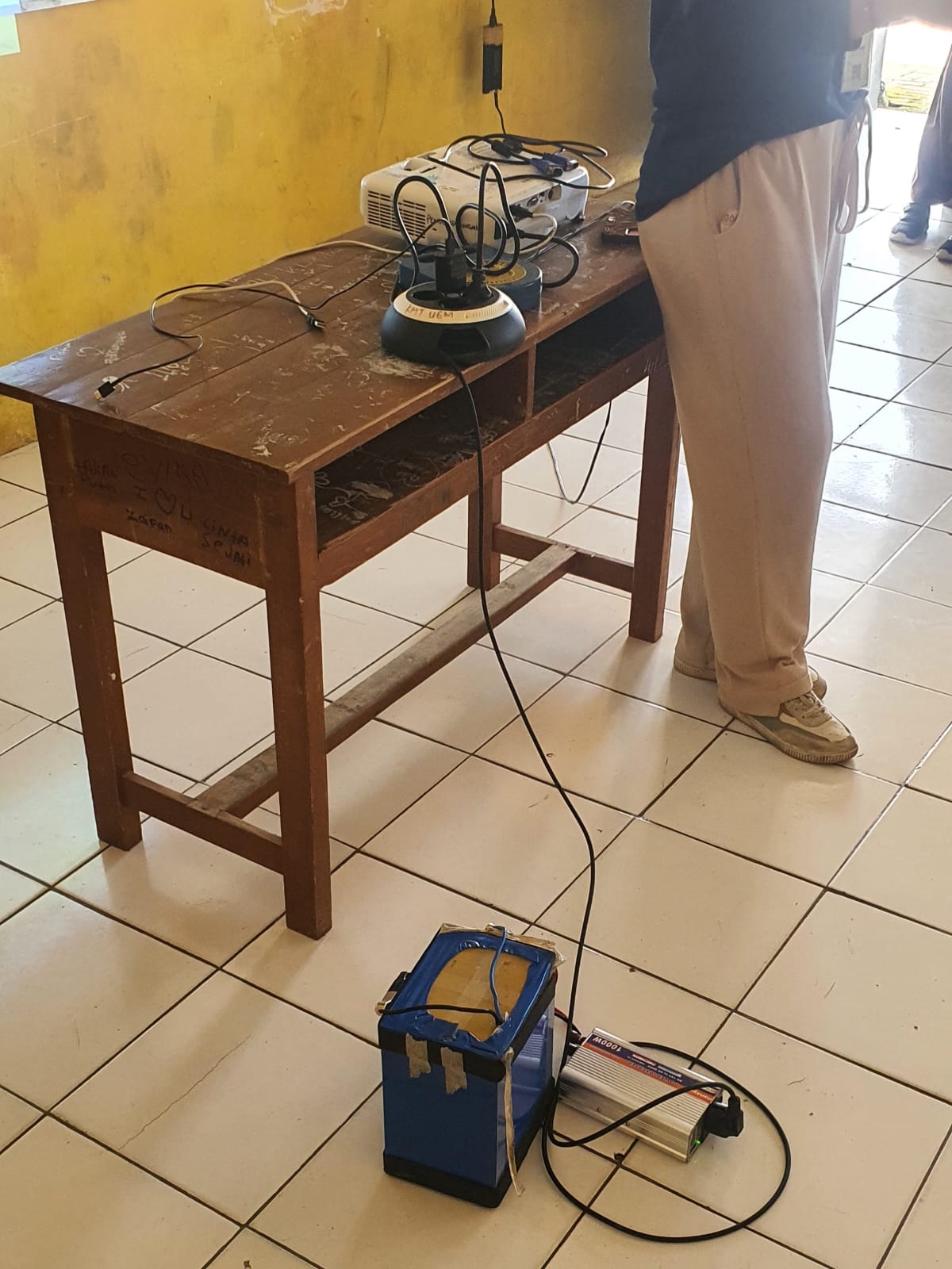 penggunaan baterai lithium di Desa Sembungan | Sumber: Dokumentasi Pribadi/Laskar Kejajar