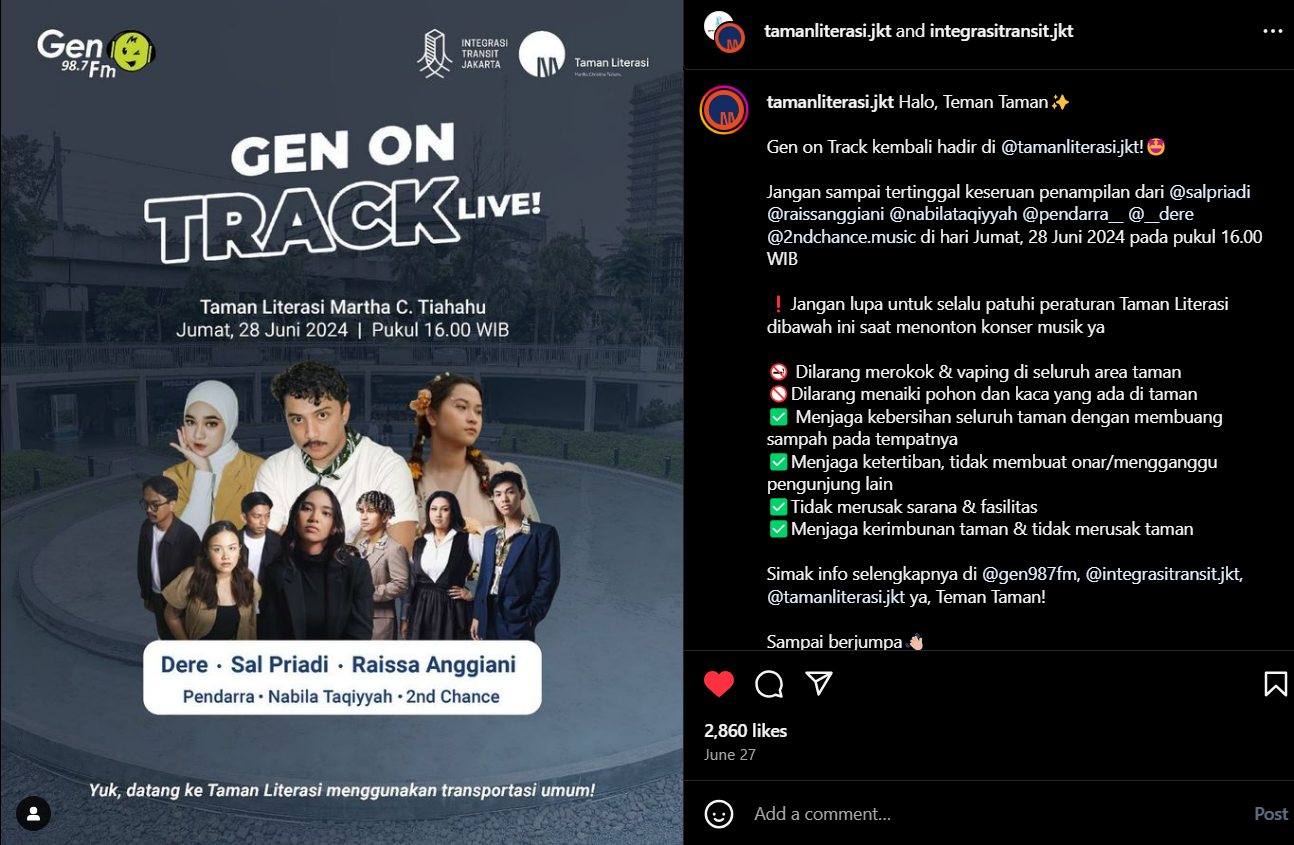 Taman Literasi Live Music
