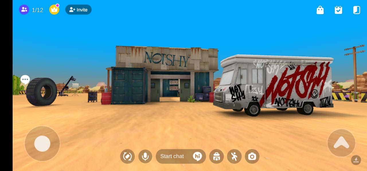 Lokasi syuting musik video ITZY - Not Shy (Sumber: Cuplikan Layar dari dunia ITZY Dessert di ZEPETO)