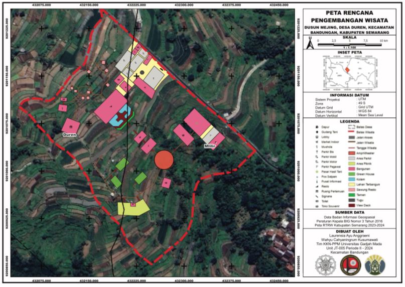 Peta Rencana Pengembangan Wisata | Foto oleh: Tim KKN UGM Periode II 2024 Kecamatan Bandungan, Semarang