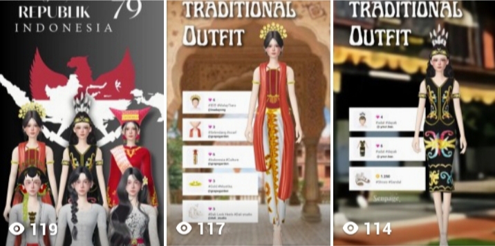 Contoh konten avatar menggunakan baju adat | Foto: Tangkapan layar akun @senpage