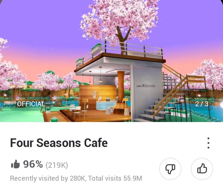 Dunia 'Four Seasons Cafe' dengan tema musim semi | Foto: Dokumentasi Pribadi