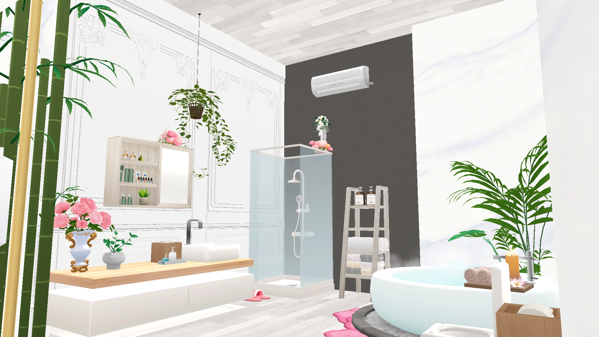 Tampilan kamar mandi di rumah Dim yang didesain sangat mewah | Foto: akun @moon.png