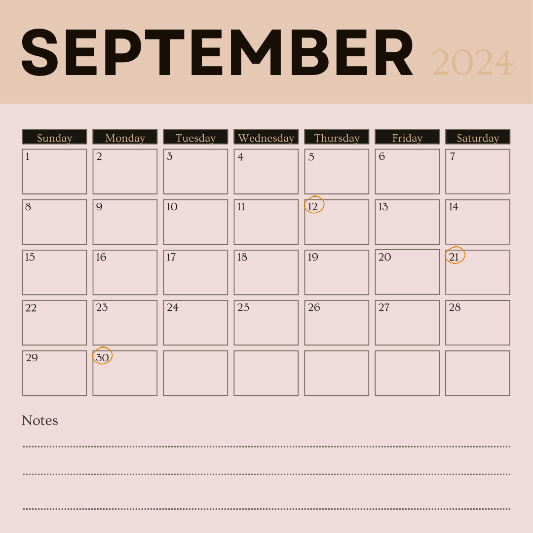 Kalender Bulan September 2024