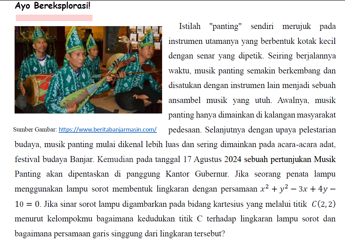 Integrasi Musik Panting dalam Pembelajaran