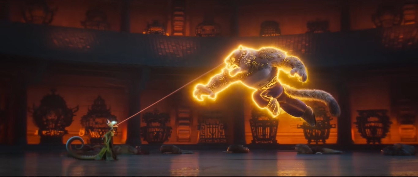 Salah satu adegan dalam Kung Fu Panda 4 karya Yorie Kumalasari | Foto: Tangkapan layar trailer resmi Kung Fu Panda 4 dari kanal Universal Pictures di YouTube 