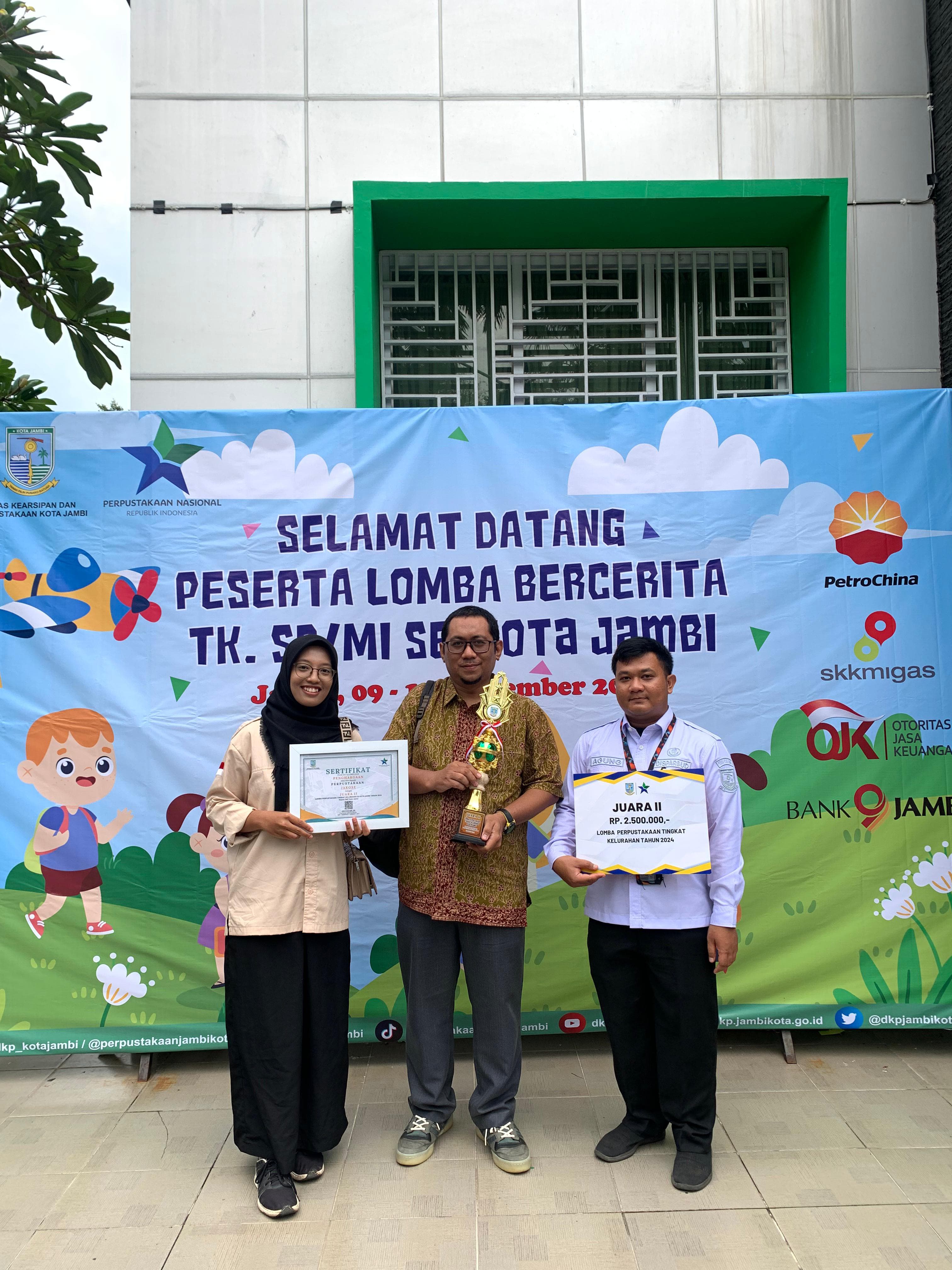 Dokumentasi Pribadi - Tim Rumah Baca Jakose pada Kegiatan Penutupan Lomba Bercerita Dinas Kearsipan dan Perpustakaan Kota Jambi 2024