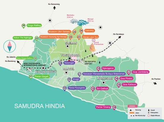 Map kota Jogja | Sumber: Dinas Pariwisata Daerah Istimewa Yogyakarta