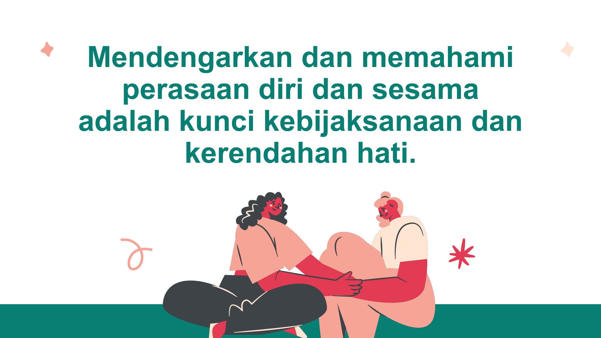 Gambar 2. Mendengarkan dan memahami perasaan diri dan sesama