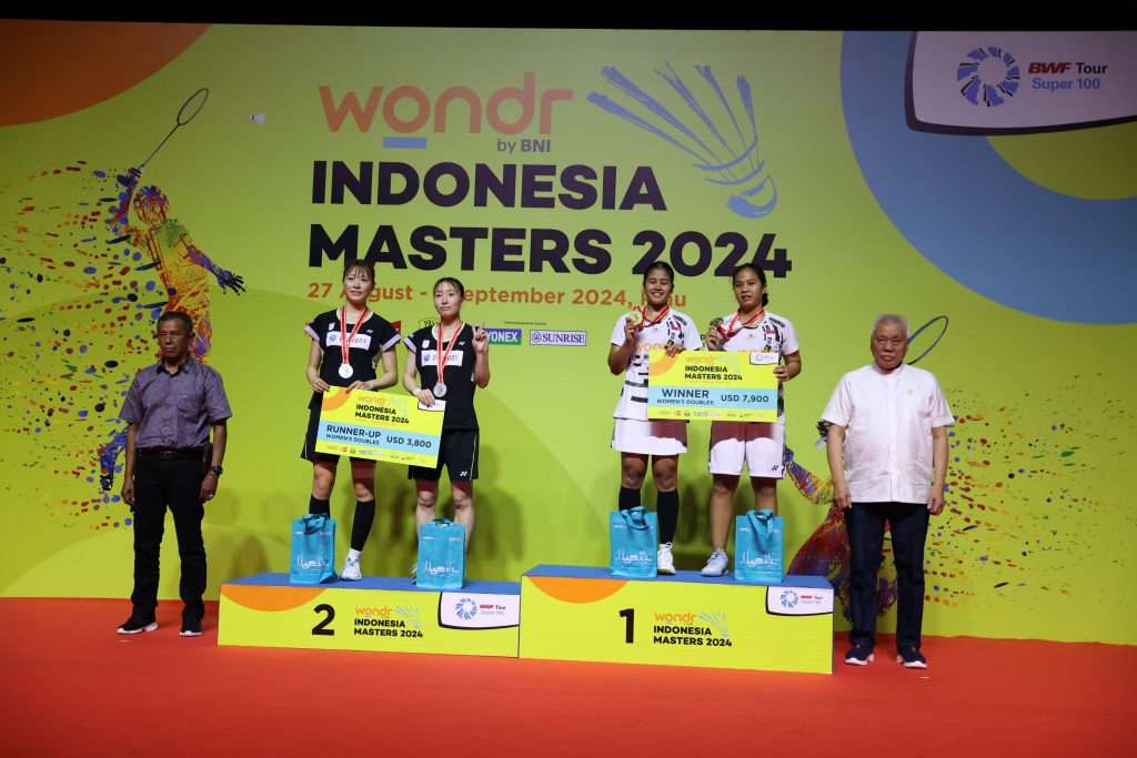 Podium Ganda Putri WONDR by BNI Indonesia Super 100 | pbsi.id