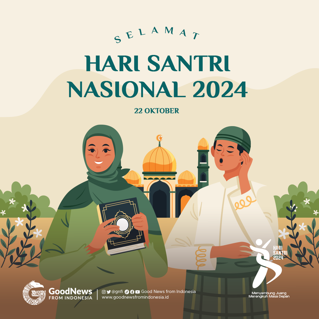 ide poster hari santri nasional 2024 terbaru untuk anak TK dan SD