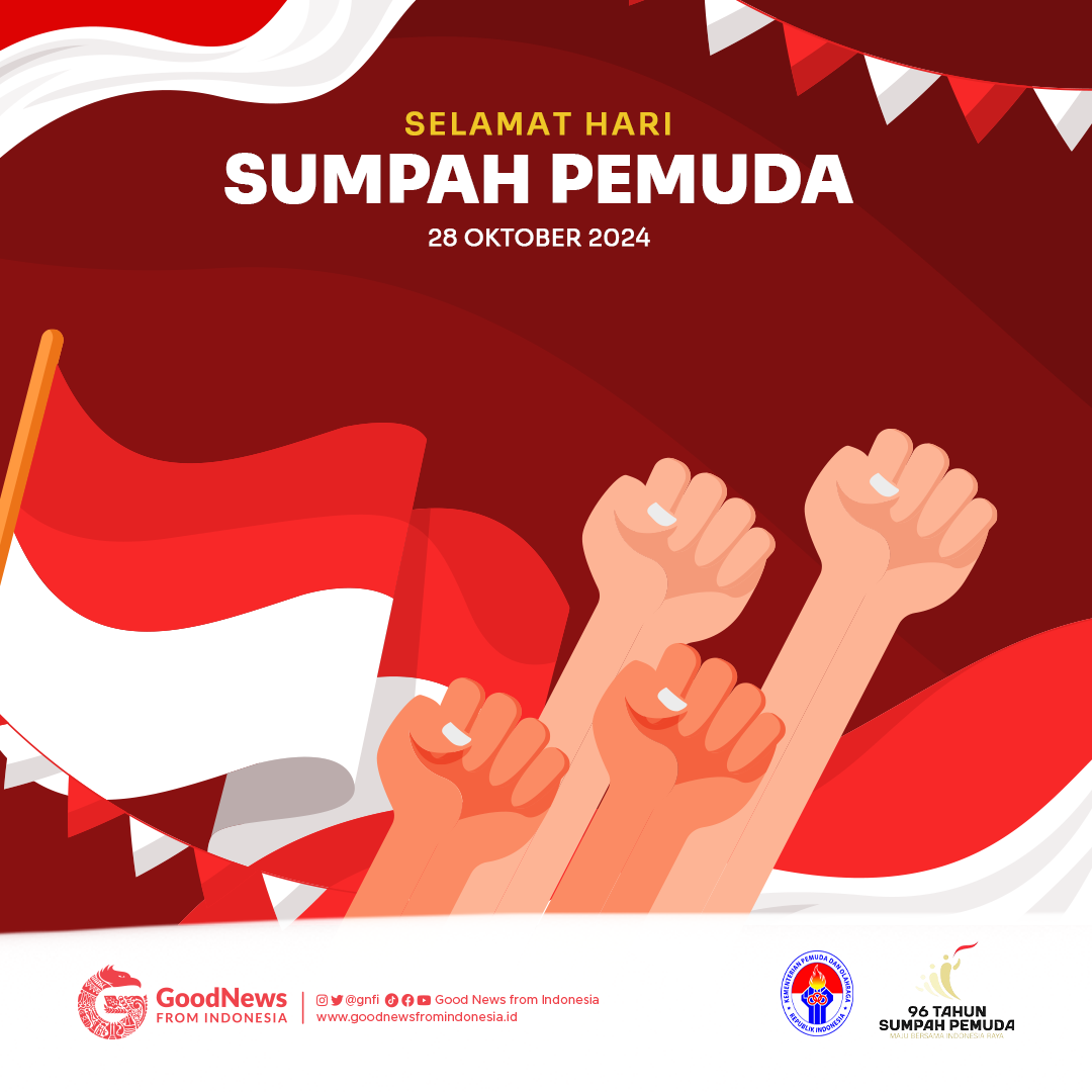 Poster Digital Hari Sumpah Pemuda 2024 simple