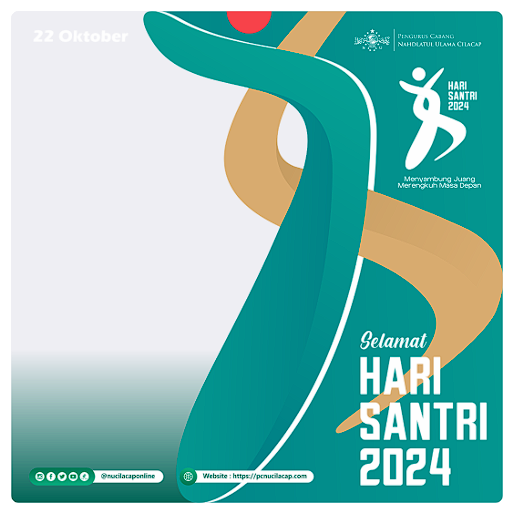 twibbon hari santri nasional 2024 dari NU Cilacap Online
