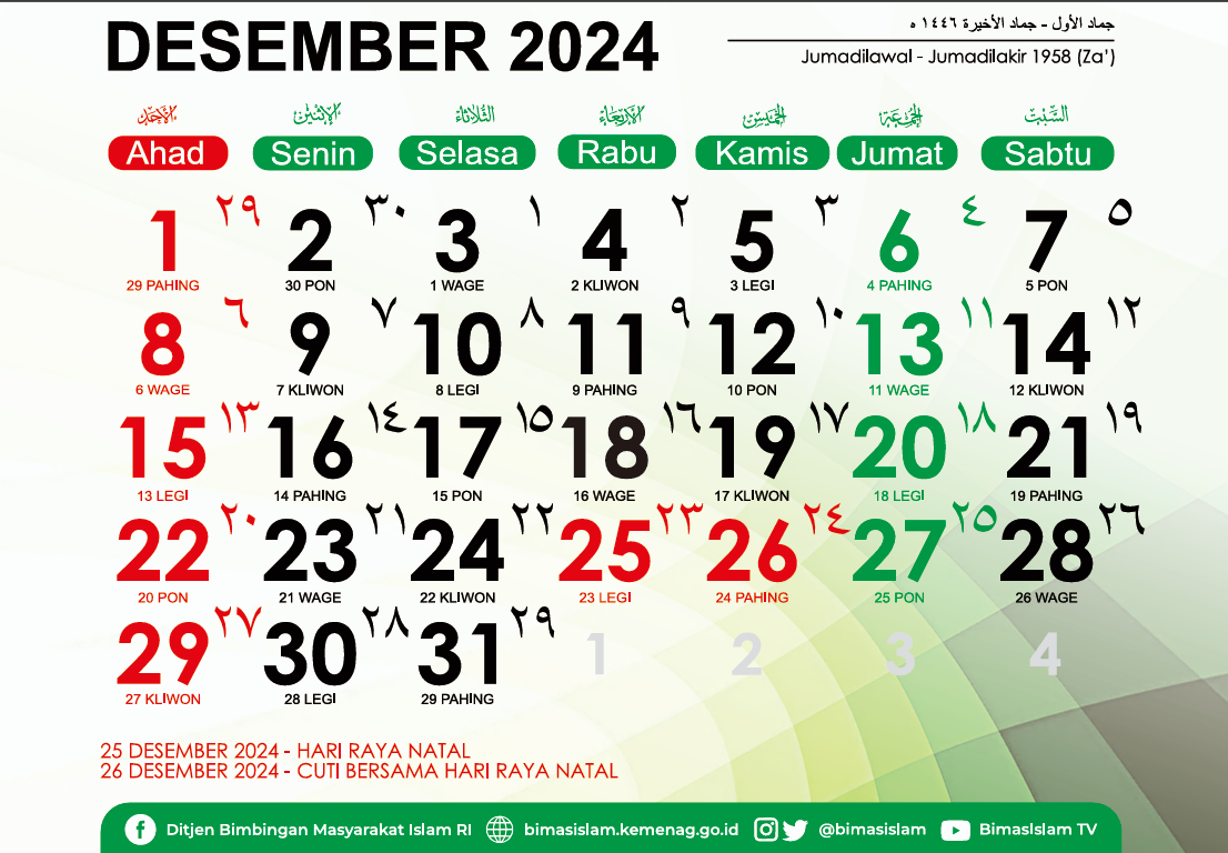 Kalender Desember 2024