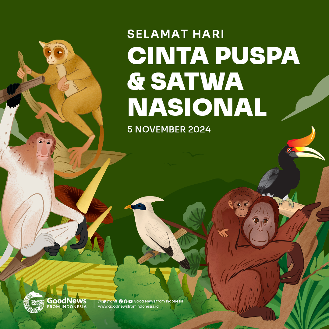 Poster Hari Cinta Puspa dan Satwa Nasional 5 November 2024