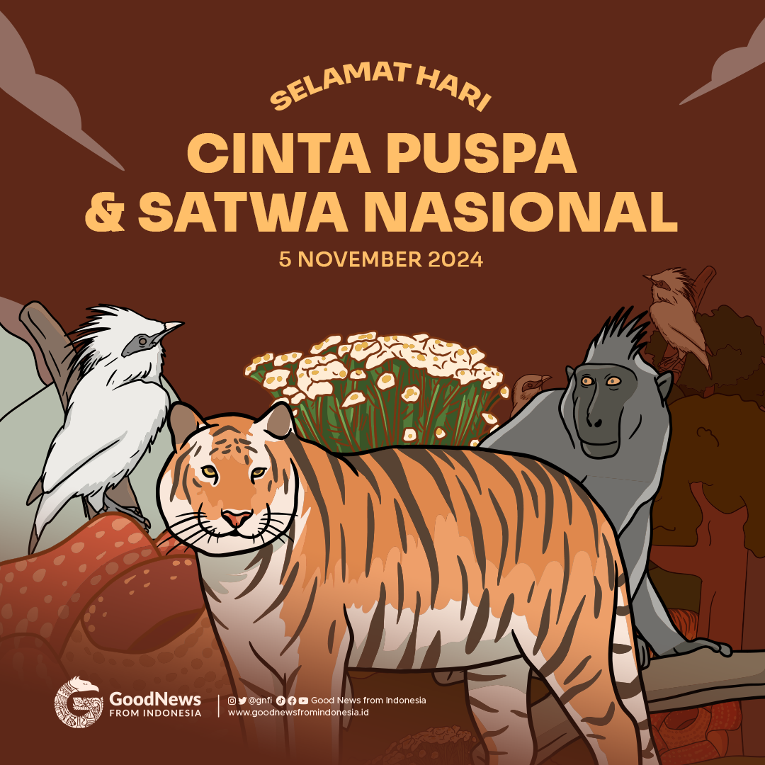 Poster Hari Cinta Puspa dan Satwa Nasional 5 November 2024 