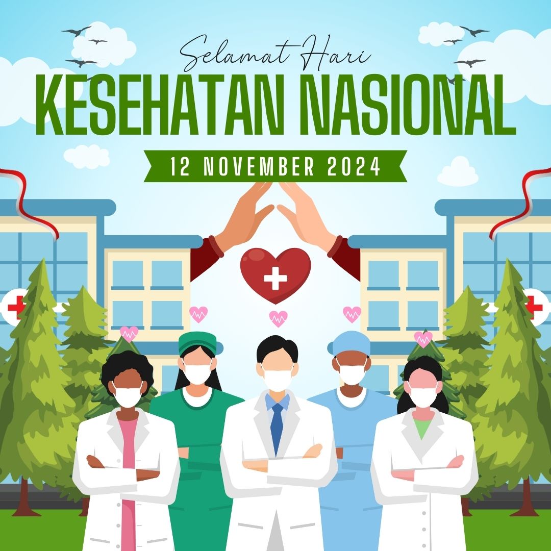 poster hari kesehatan nasional ke-60 tahun 2024 - 01