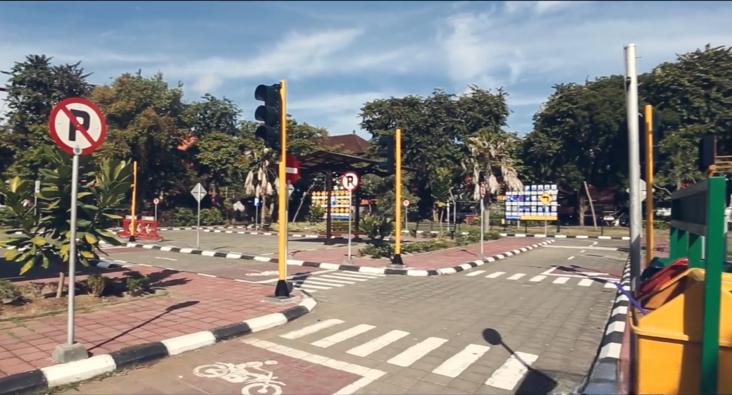 Taman Lalu Lintas Kota Denpasar, Bali. © Tangkapan Layar YouTube Info Baliku.