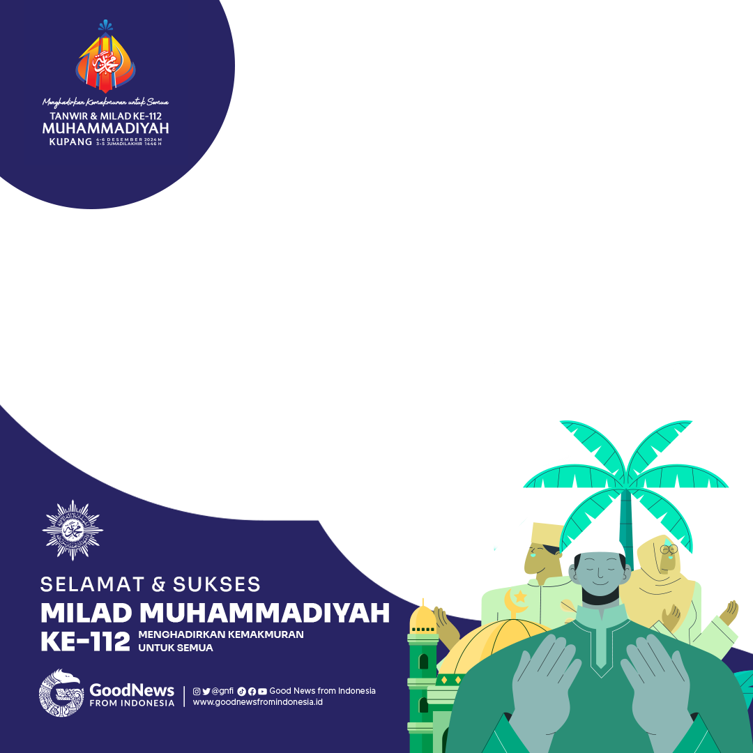 Link download twibbon milad muhammadiyah ke-112 tahun 2024