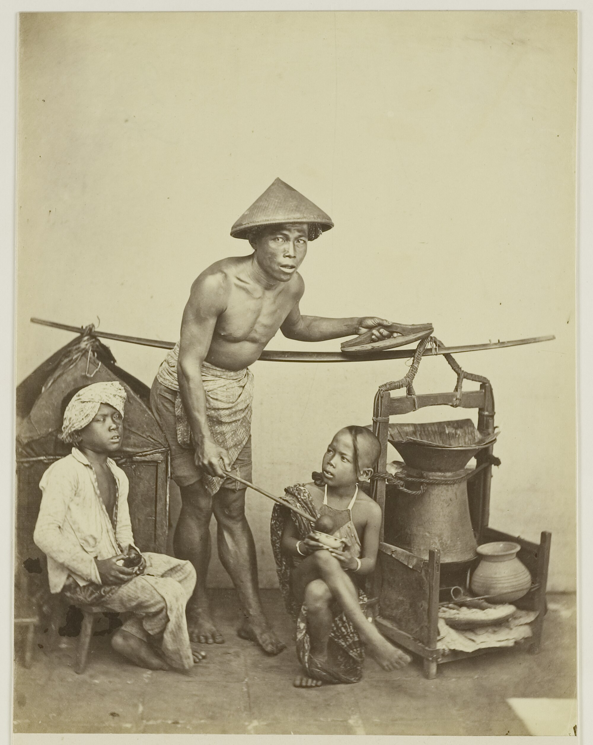Potret PKL di masa kolonial (1870) || Commons: Hansmuller