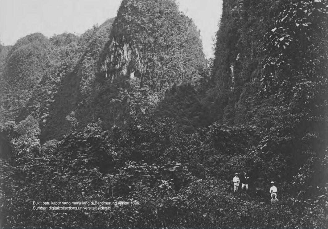 Bukit batu kapur di Bantimurung tahun 1875