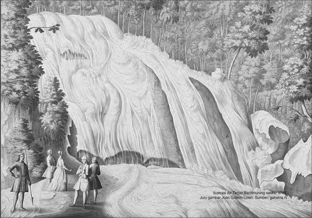 Lukisan Air Terjun Bantimurung karya Joan Gideon Loten