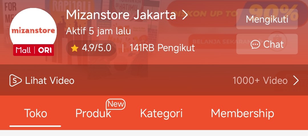 Mizan store, sumber : dokumentasi pribadi