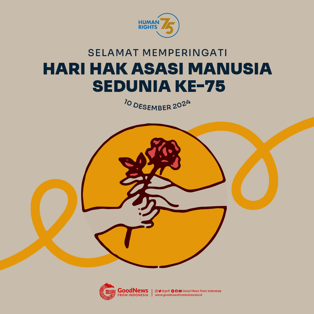 Poster Hari HAM Sedunia Ke-75 Tahun 2024