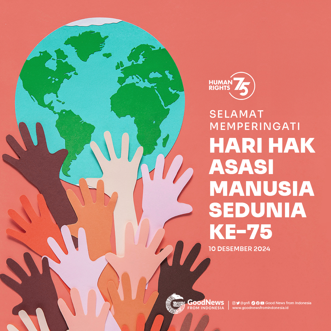 Poster Selamat Memperingati Hari HAM Sedunia Ke-75 Tahun 2024