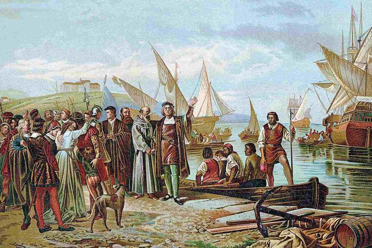 Ilustrasi situasi kedatangan bangsa Eropa ke Indonesia