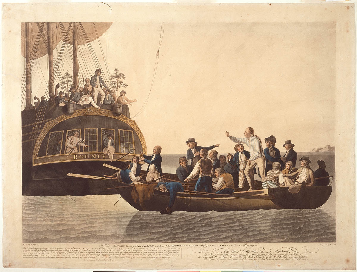 Pemberontakan di HMS Bounty, ekspedisi pertama yang mengangkut tanaman sukun dari Tahiti ke Hindia Barat (Karibia)