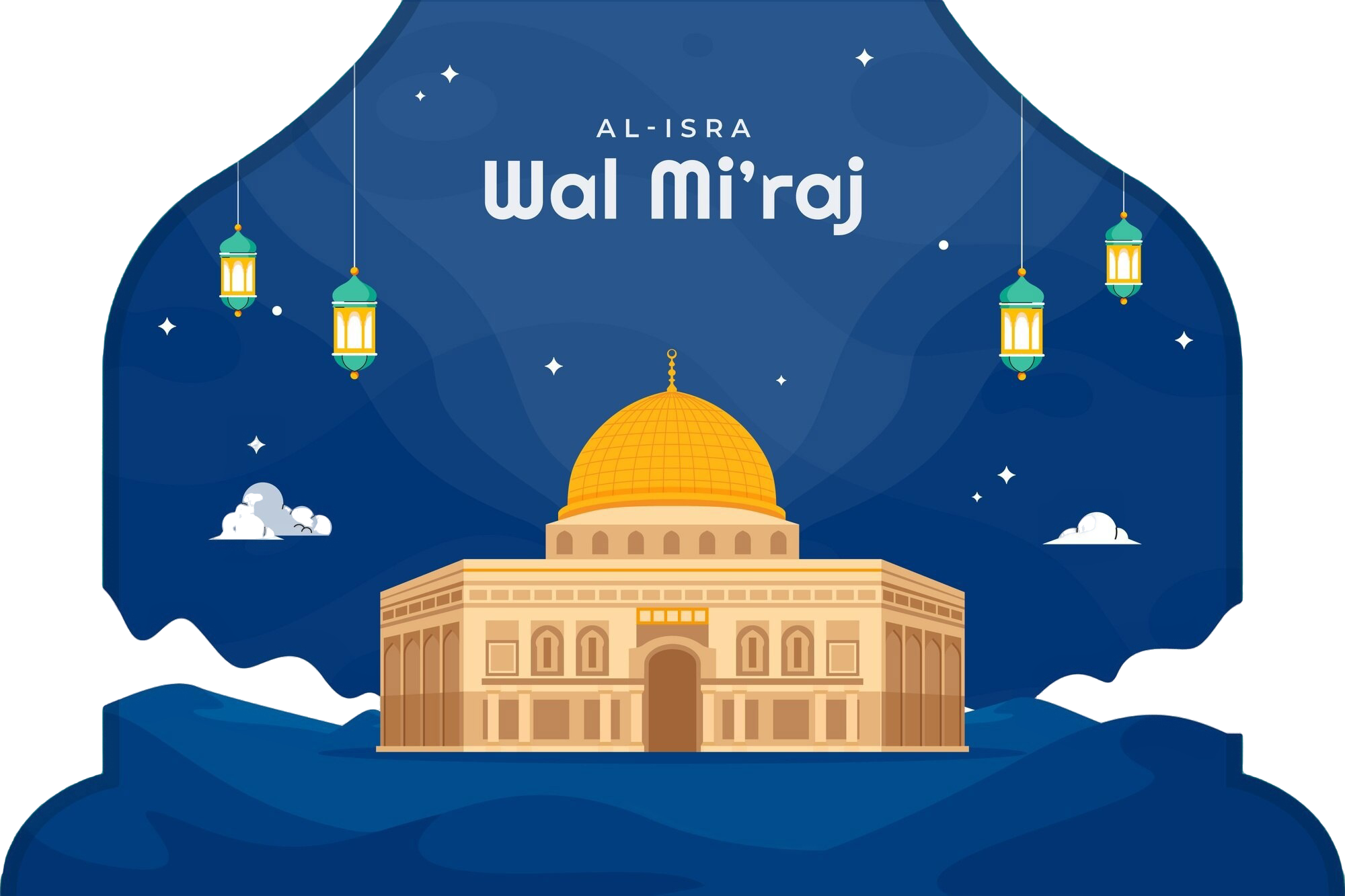 Gambar Banner Isra Mi'raj 2025 Nabi Muhammad SAW