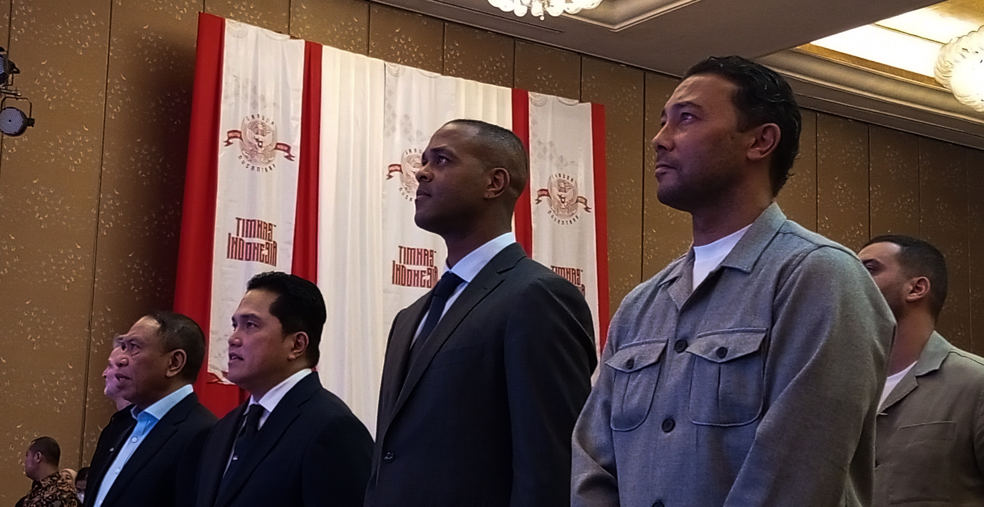 Erick Thohir, Patrick Kluivert dan Danny Lanzaat | Dok. Almer Sophian 