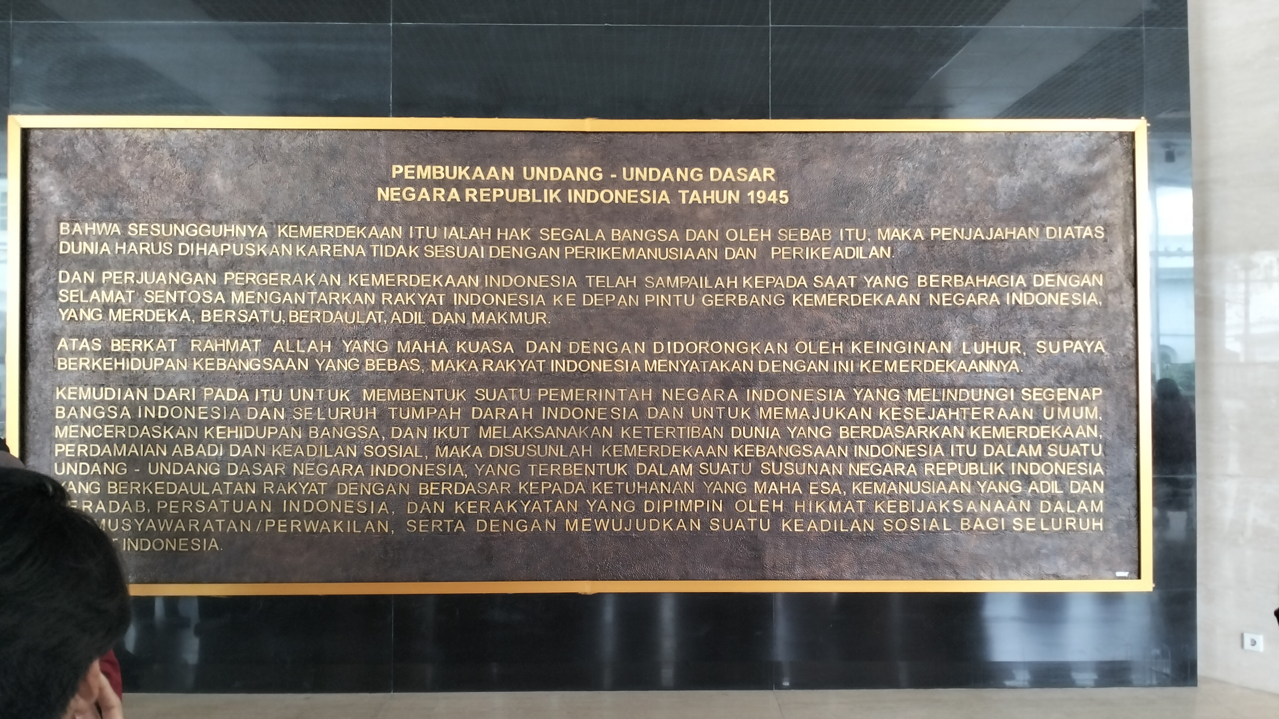 Pembukaan undang-undang di museum presiden (dokumen pribadi)