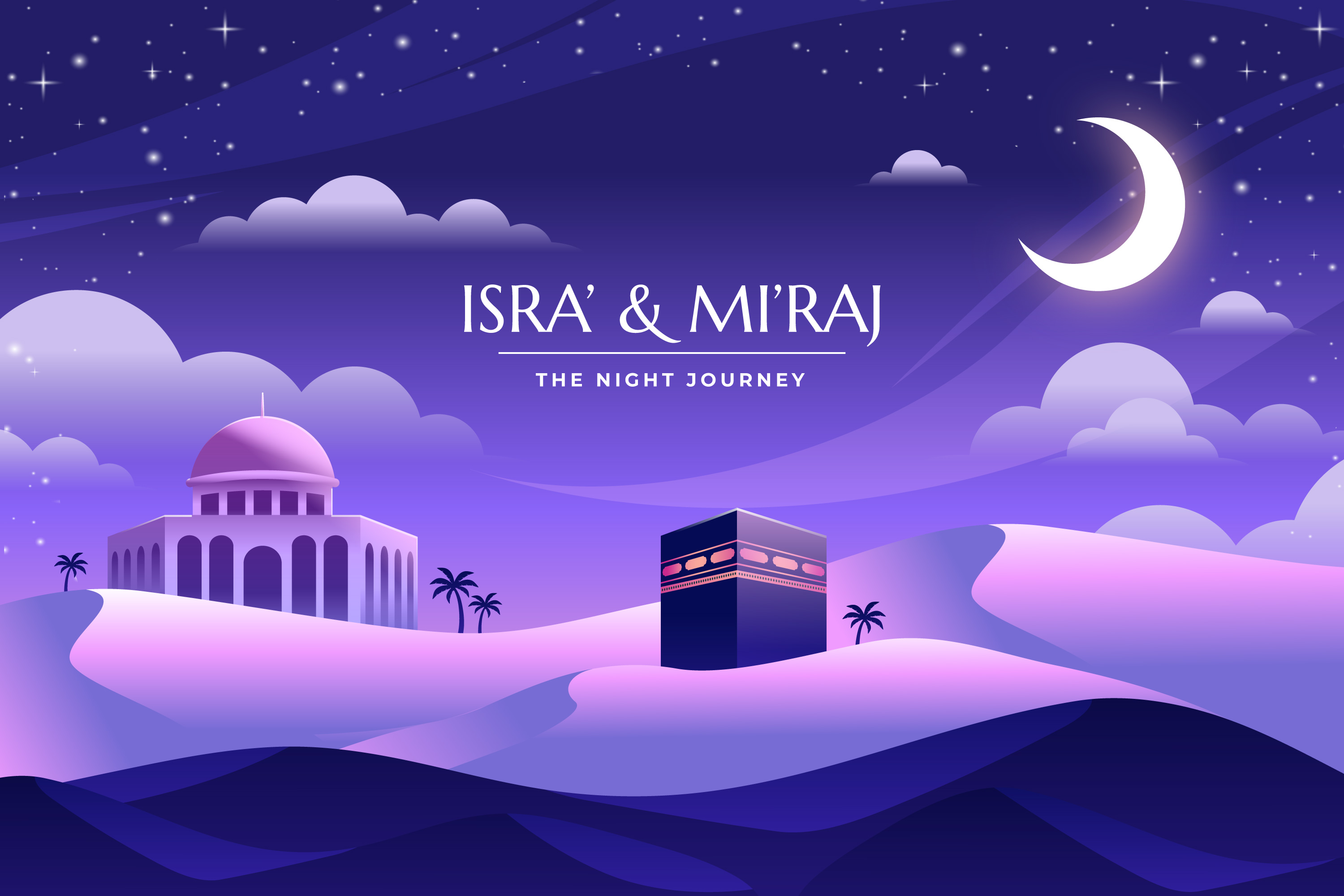 Gambar Banner Isra Mi'raj 2025 Nabi Muhammad SAW