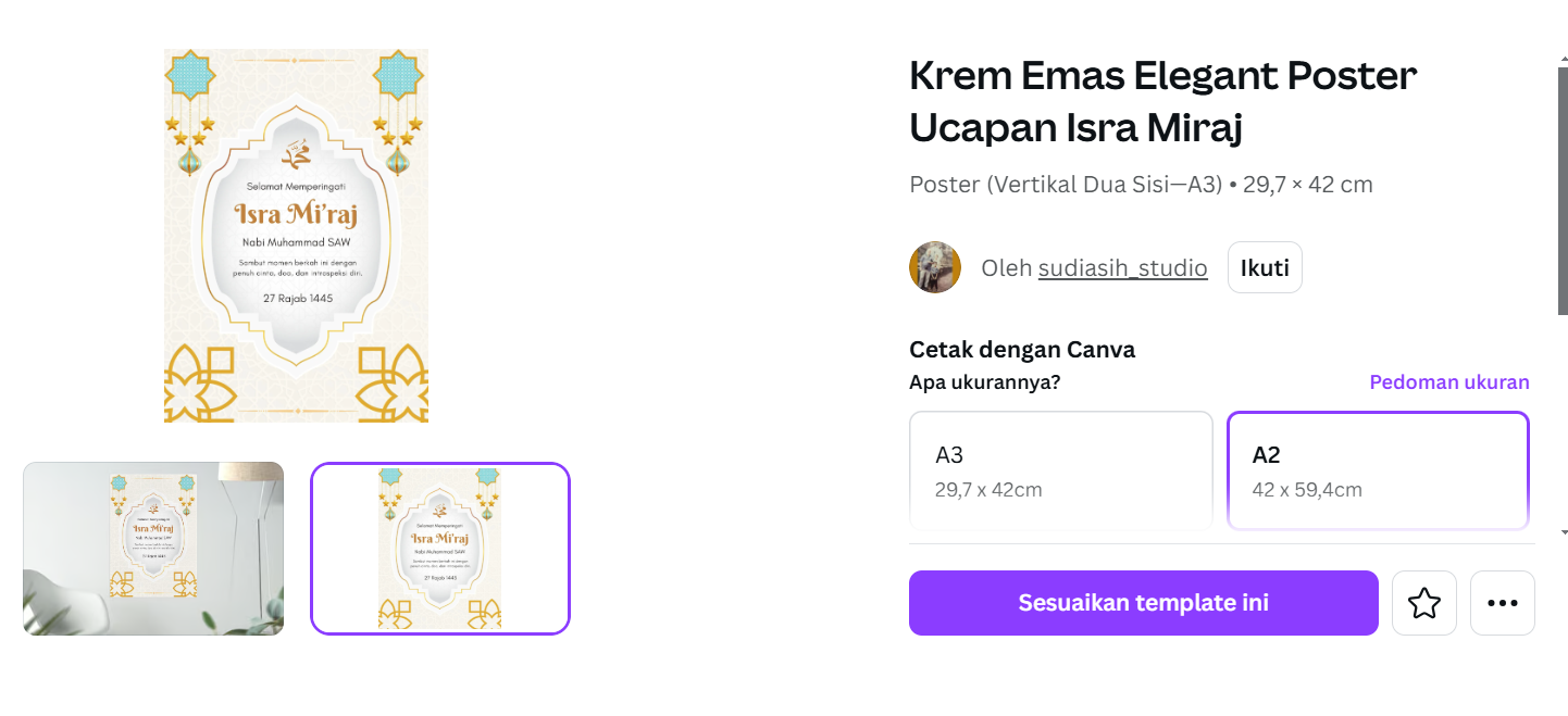 Poster Isra Miraj 2025/1446 H 