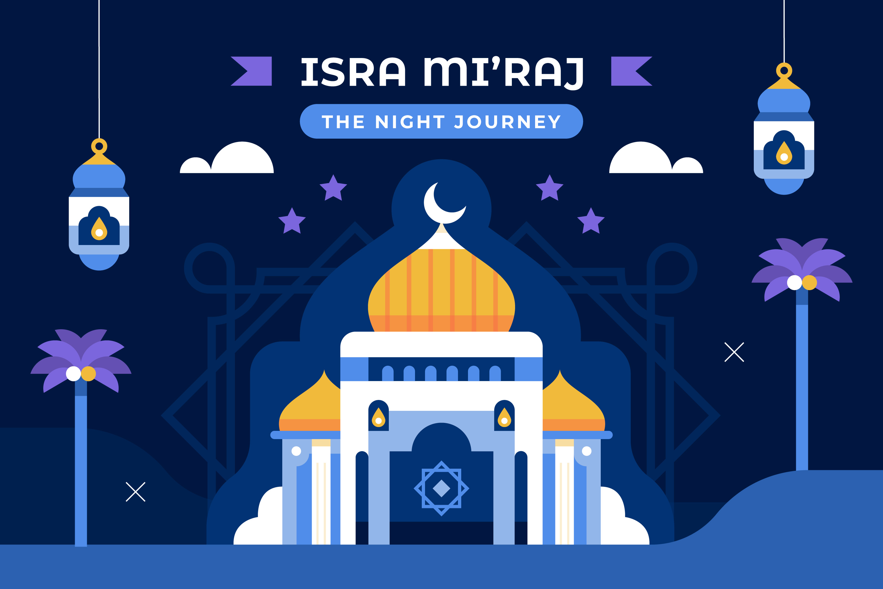 Gambar Banner Isra Mi'raj 2025 Nabi Muhammad SAW