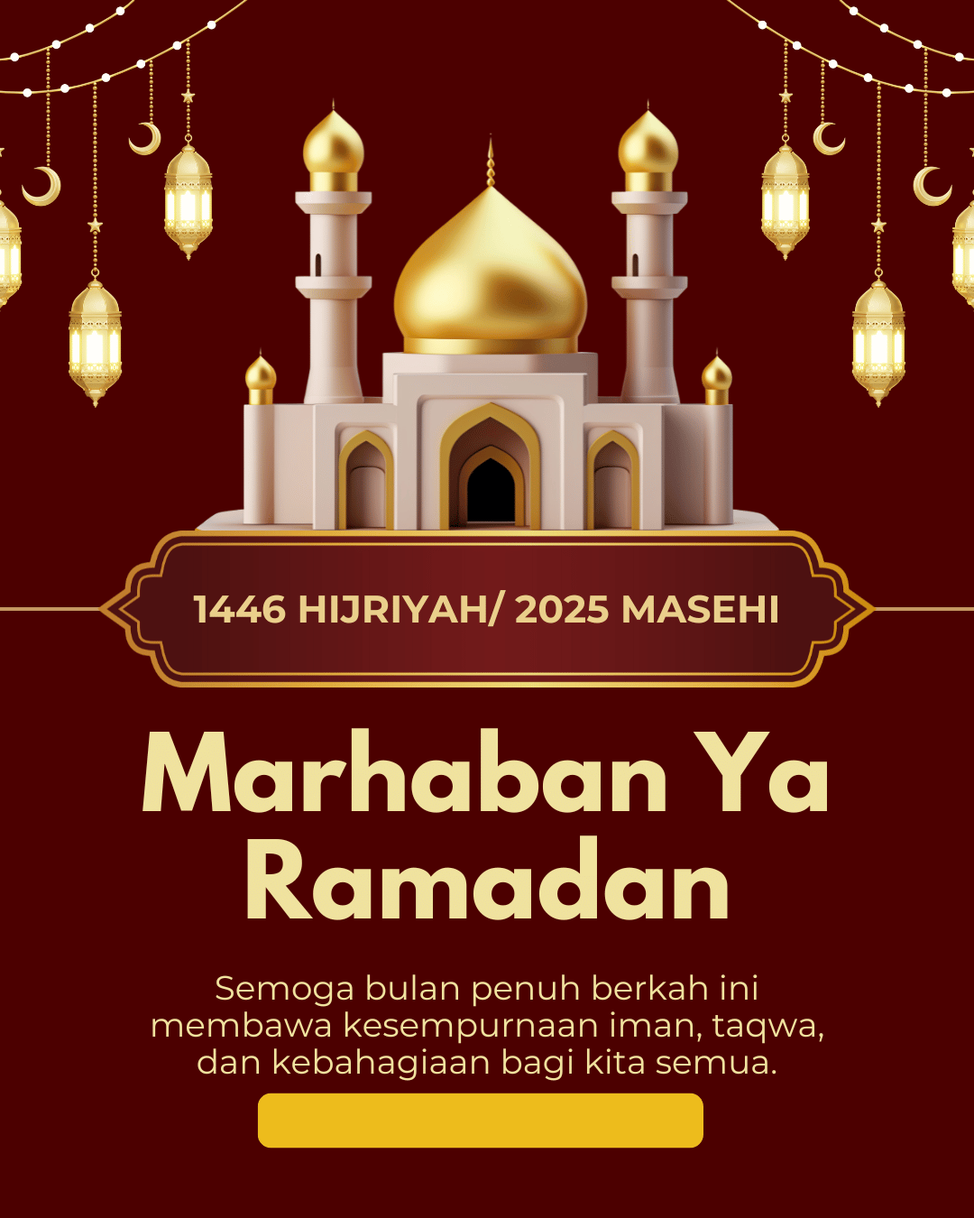 gambar poster marhaban ya ramadhan 1446 hijriah / 2025 masehi kode 22