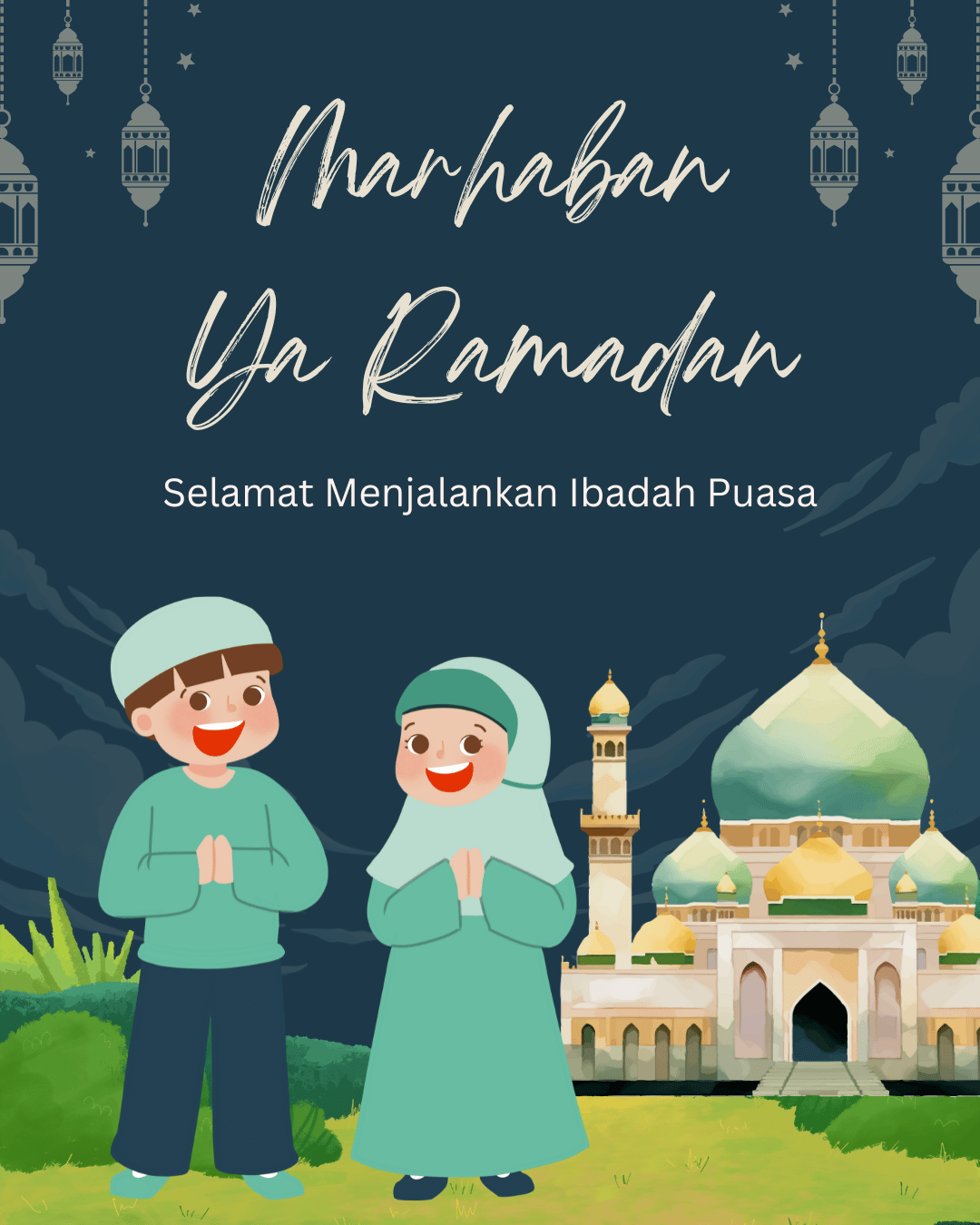 gambar poster marhaban ya ramadhan 1446 hijriah / 2025 masehi kode 23