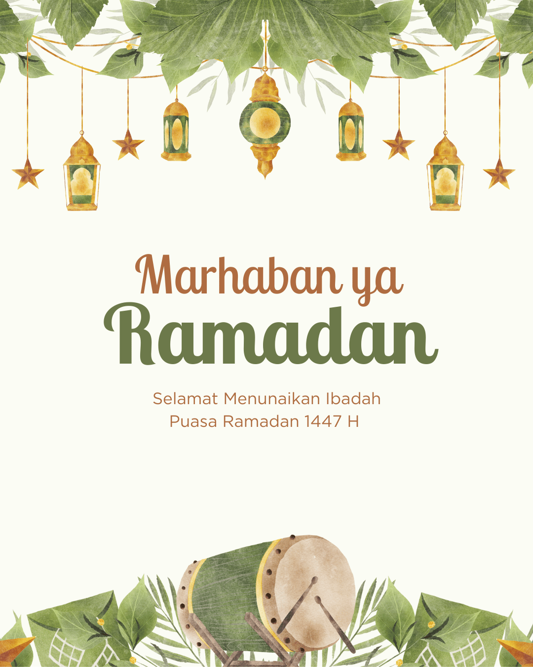 gambar poster marhaban ya ramadhan 1446 hijriah / 2025 masehi kode 33