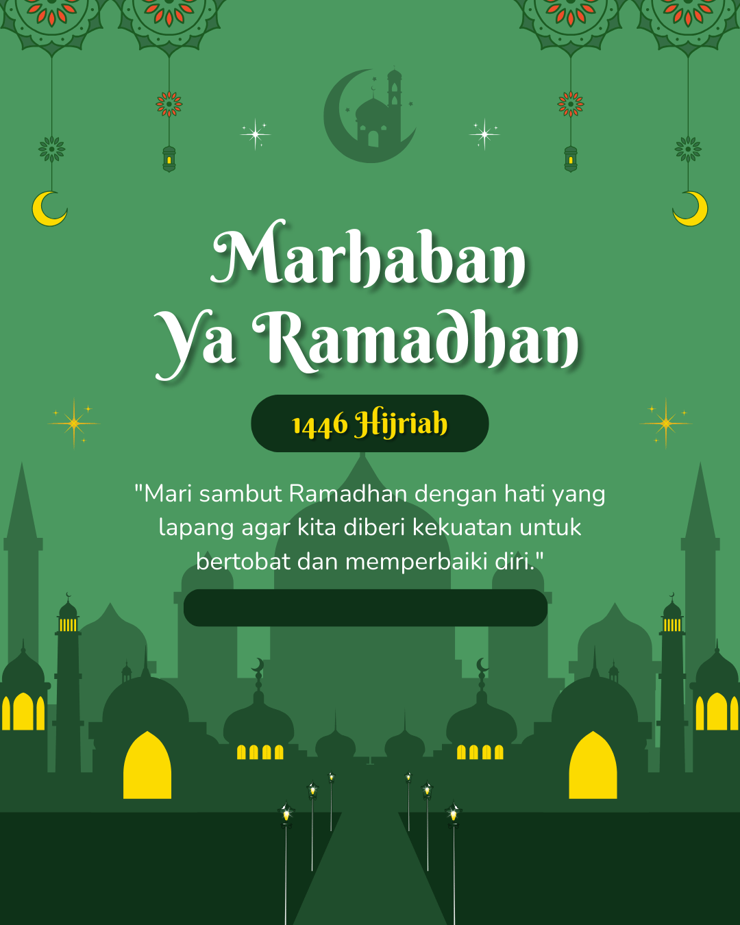 gambar poster marhaban ya ramadhan 1446 hijriah / 2025 masehi kode 8