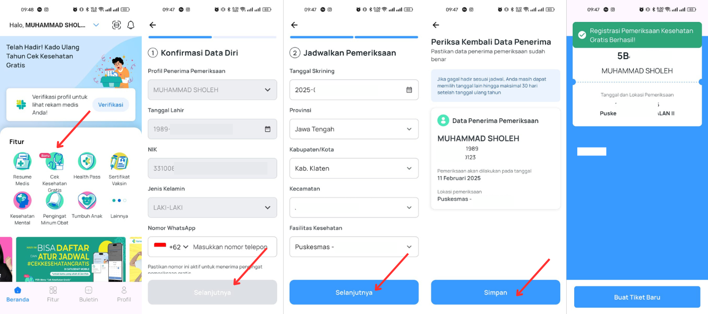 cara daftar cek kesehatan gratis kado ulang tahun dengan aplikasi satu sehat mobile
