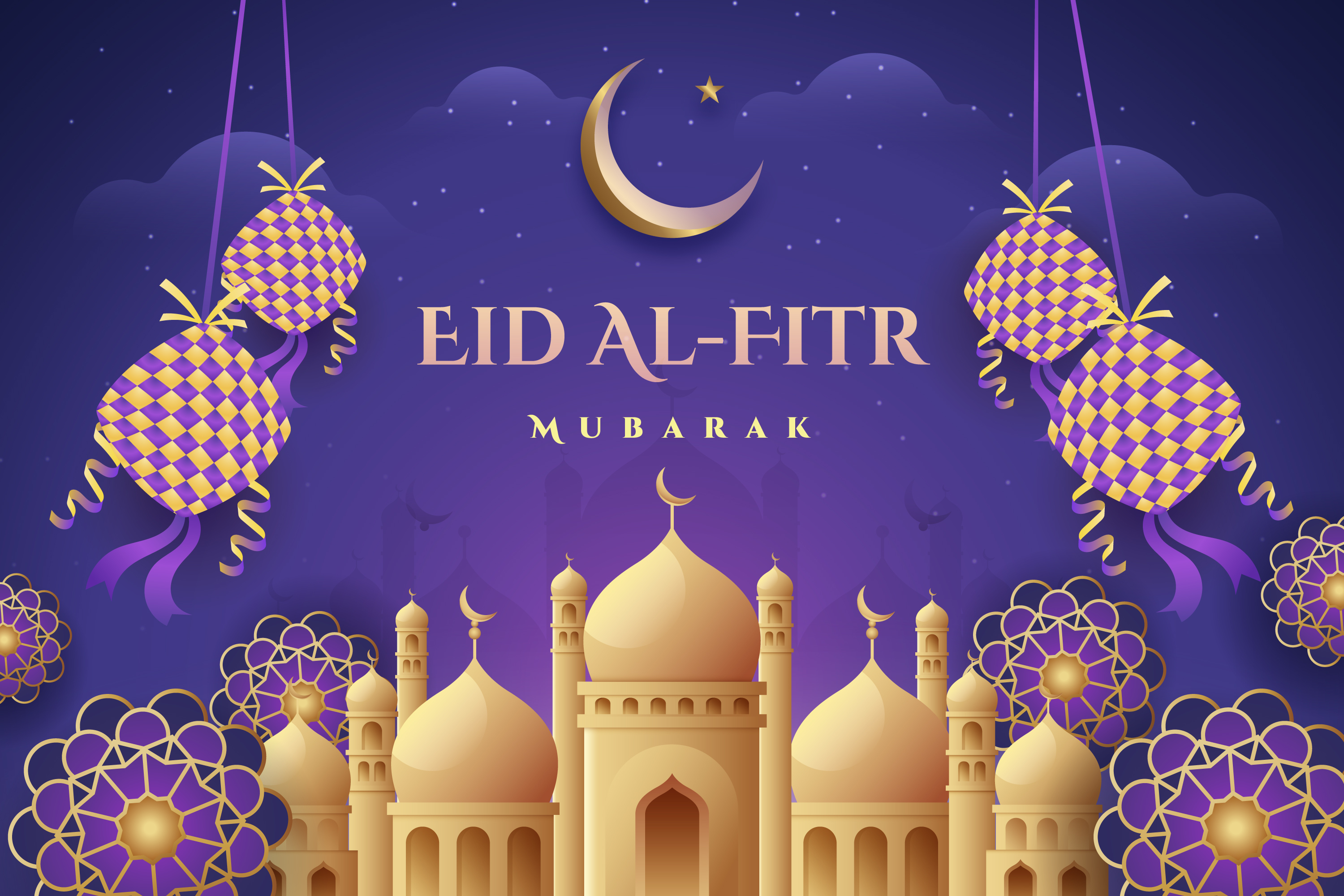 Contoh Gambar Ucapan Idul Fitri untuk Merayakan Lebaran 2025 | Sumber: Freepik.com
