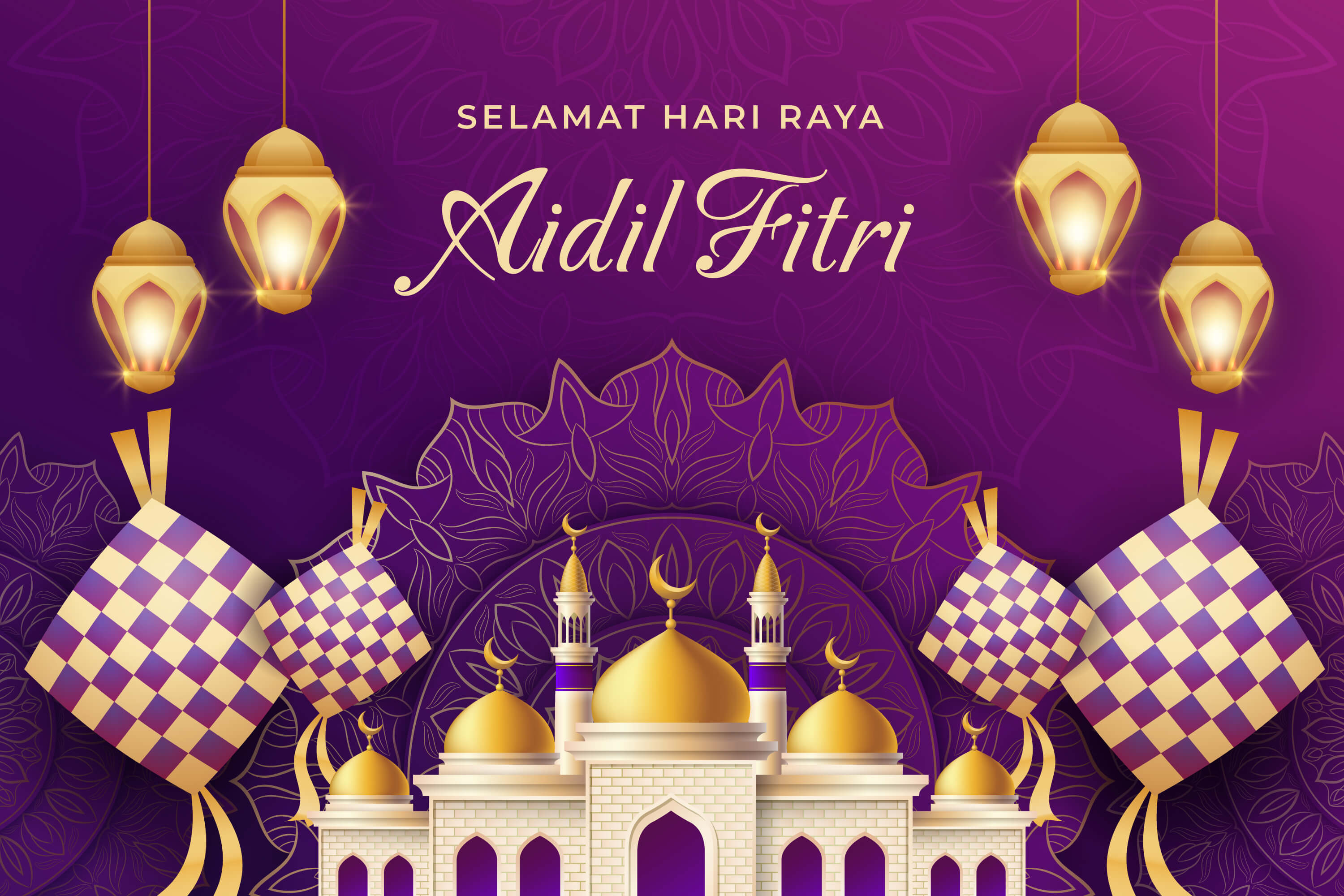 Contoh Gambar Ucapan Selamat Hari Raya Idul Fitri Gratis untuk Merayakan Lebaran 2025 | Sumber: Freepik.com