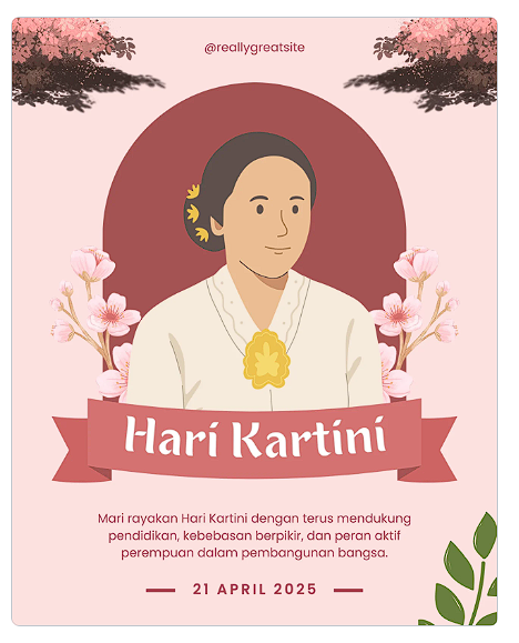 poster hari kartini 21 april 2025